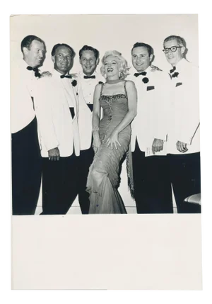 Marilyn Monroe with Announcers of the Klac Radio Station, Hollywood Blvd, 1953, Photograph