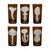 Brown ARTEL Mushrooms Collection Highball in Walnut - Set of 6 For Sale - Image 8 of 8