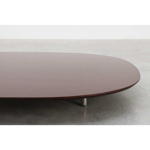 Mid-Century Modern Minimalist Walnut Coffee Table from Cappellini, Italy, 1990s For Sale - Image 3 of 12