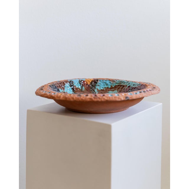 Gold Vintage Studio Pottery Bowl, 1970s For Sale - Image 8 of 11
