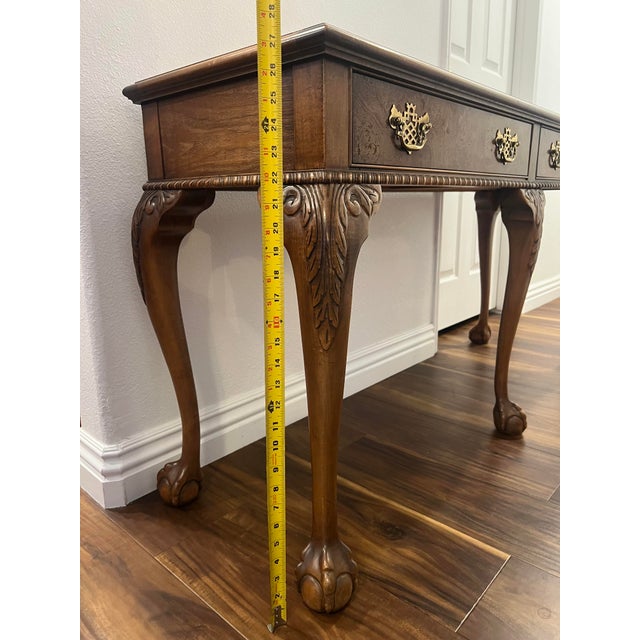 Mid 20th Century Baker Furniture Queen Anne Console Table For Sale - Image 9 of 10