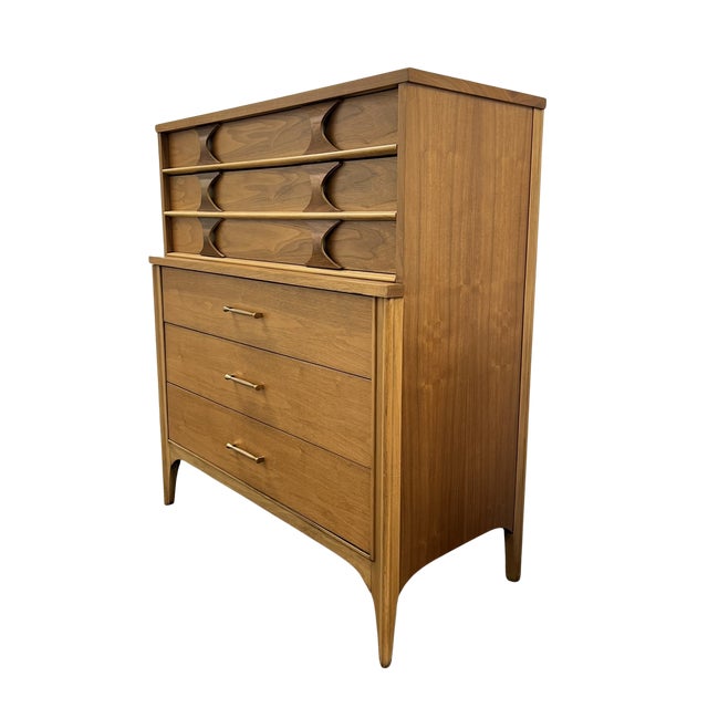 A stunning and highly sought-after highboy chest of drawers from the iconic "Perspecta" line by renowned American...