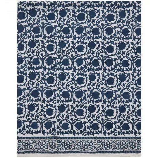 2020s Lotus Twin Blue Fitted Sheet For Sale - Image 5 of 5