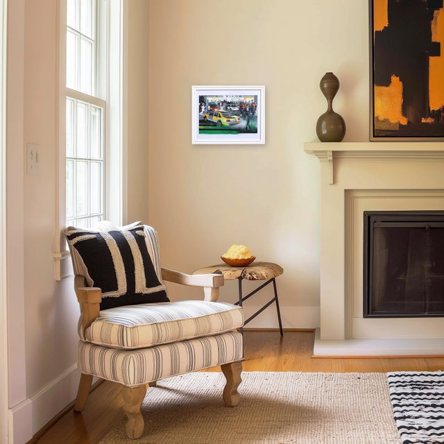 Street Life - Colorful Landscape Painting on Paper Original Artwork by Fabio Coruzzi For Sale - Image 9 of 9