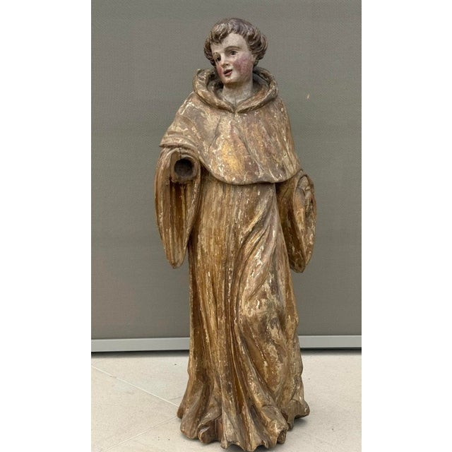 Hand-carved wooden devotional sculpture, attributed to the 18th century and the Central European Baroque tradition. The...