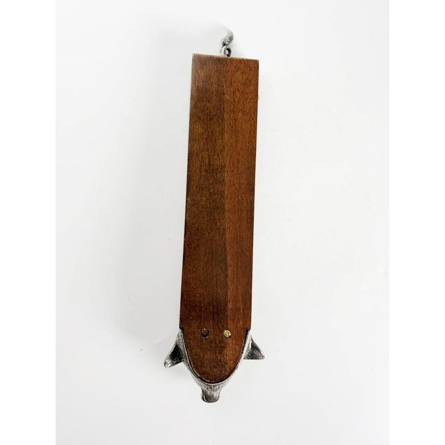 Wood and Metal Charcuterie Serving Board, France, 1990s For Sale - Image 12 of 13