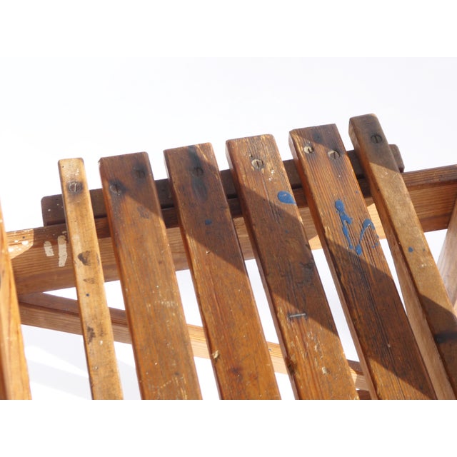 Brown Antique Painters Wooden Ladder, 1890s For Sale - Image 8 of 11