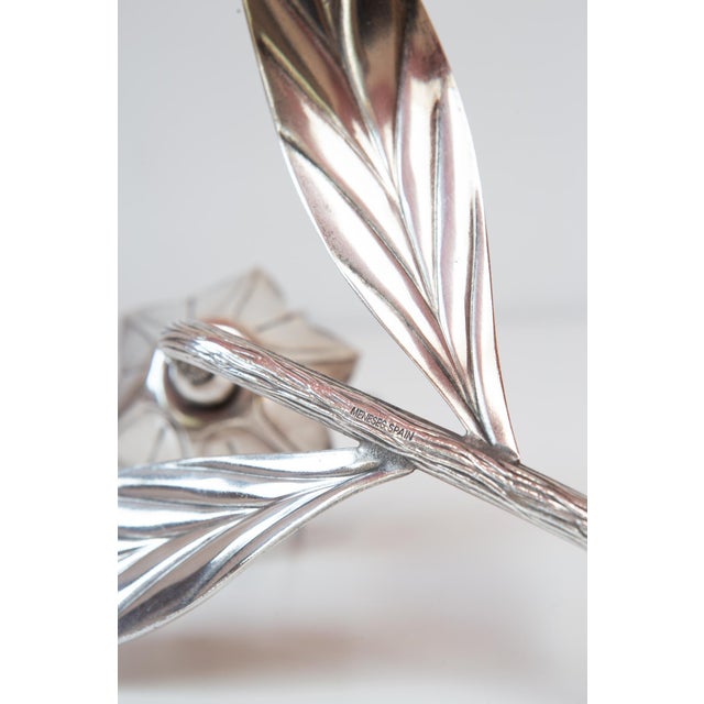 1960s Vintage Spanish Meneses Metal Flower Ashtrays Petals, 1960 For Sale - Image 5 of 8