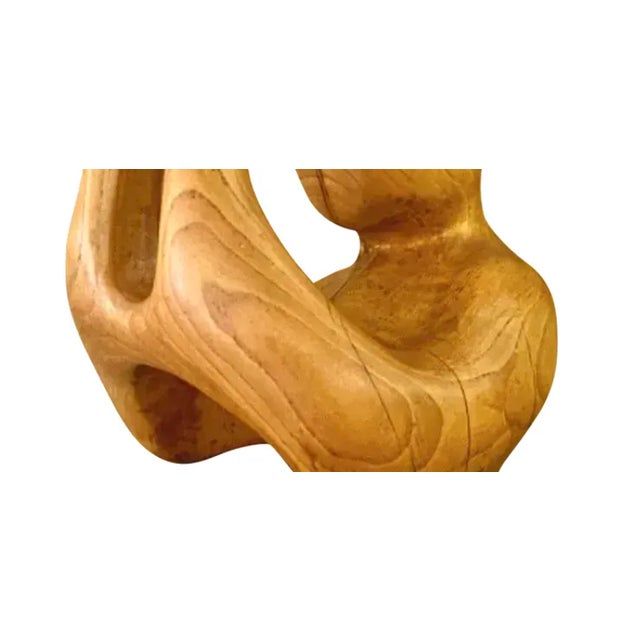 Vintage Hand Carved Wood Abstract Sculpture For Sale - Image 11 of 12