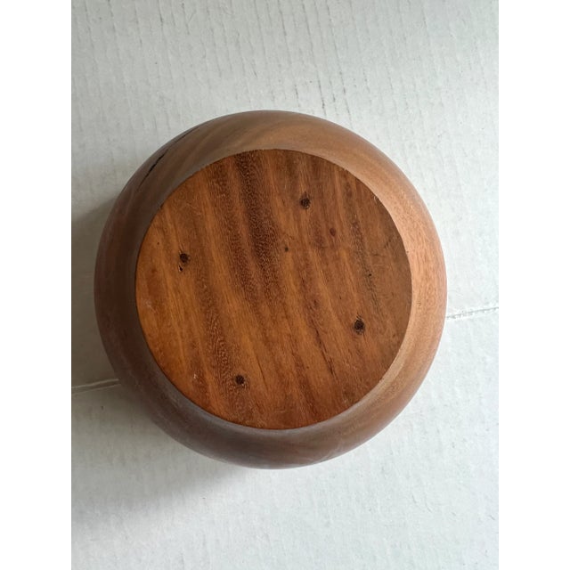 Hand Turned Wood Bowl For Sale - Image 9 of 11