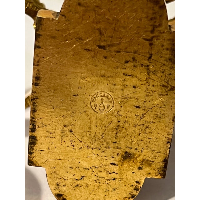 Bronze 19th Century Baccarat Gilt Bronze & Crystal Double Salt Cellars- a Pair For Sale - Image 8 of 11