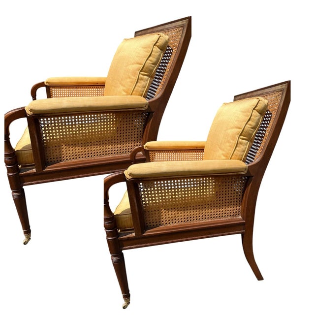 Theodore Alexander 1940s Sophistication Reimagined: Theodore Alexander Althorp Living History Style Armchairs For Sale - Image 4 of 12