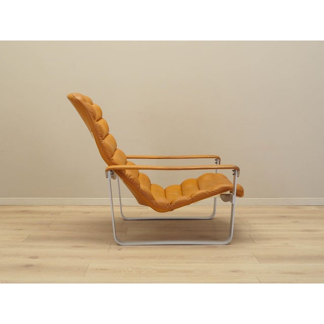 Orange Finnish Lounge Chair by Ilmari Lappalainen for Asko, 1960s For Sale - Image 8 of 18