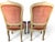 French Provincial Vintage Pair of French Provincial Louis XV Style Blush Pink Velvet Accent Chairs For Sale - Image 3 of 7
