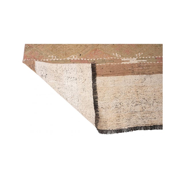 1960s Faded Vintage Decorative Kilim Rug - 4`1″ X 5`1″ For Sale - Image 5 of 6