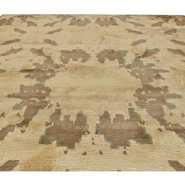 Modern Abstract Modern Hand-Knotted Tibetan Silk Rug by Doris Leslie Blau For Sale - Image 3 of 6