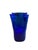 Mid 20th Century Large Blenko Glass Cobalt Blue Paper Bag Vase by Don Shepherd For Sale In San Francisco - Image 6 of 7