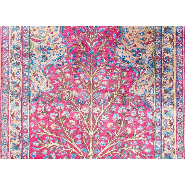 Early 20th Century Persian Qum Silk Prayer Rug For Sale - Image 10 of 15