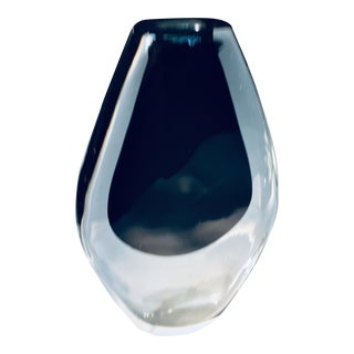 Nils Landberg Art Vase Orrefors 1960s Sweden Mid-Century Modern For Sale