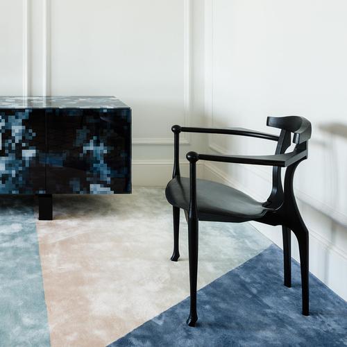 Black Mid-Century Modern Black Ash Gaulino Spanish Easy Chair by Oscar Tusquets, 2010 For Sale - Image 8 of 10