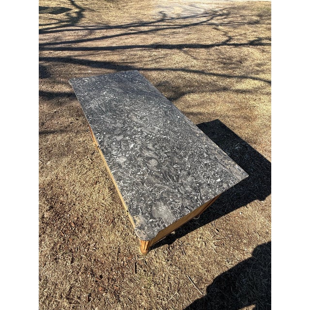 French 18th Century French Louis XVI Marble Top Burl Mahogany Bleached Chest of Drawer / Commodes For Sale - Image 3 of 12