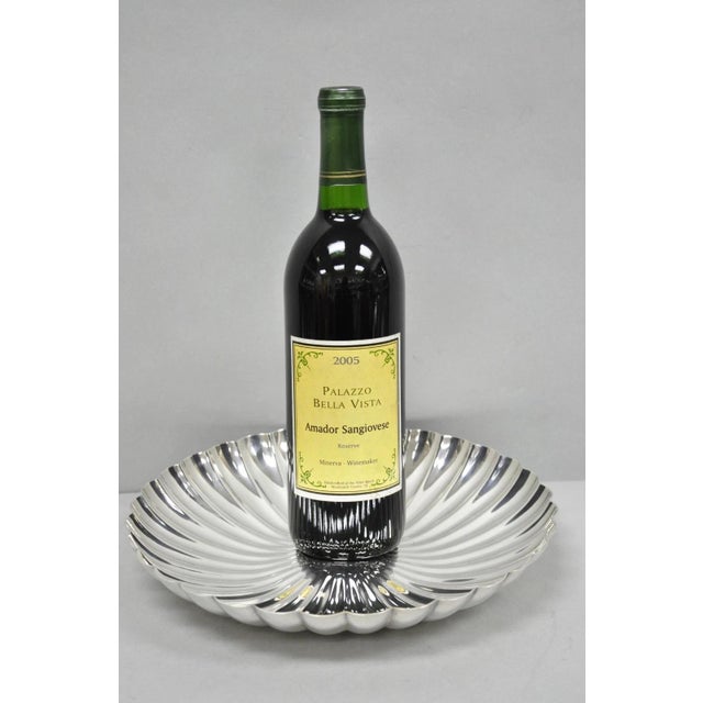 Antique Elkington English Regency 10.5" Round Scalloped Silver Plated Bowl Dish For Sale - Image 11 of 11