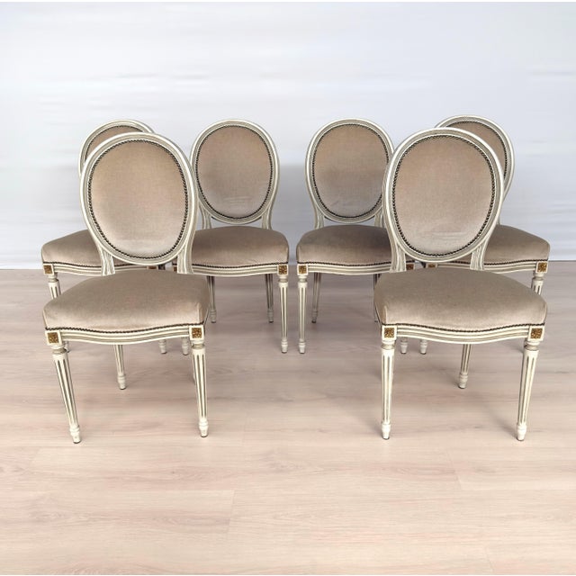 French French Louis XVI Dining Chairs – Set of 6 For Sale - Image 3 of 12