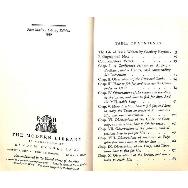 "The Compleat Angler" Book 1939 Walton, Isaak For Sale - Image 4 of 5