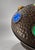 Art Nouveau Table Lamp in Metal with Multicolored Glass Cabochons, 1890s For Sale - Image 3 of 6