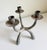 Brutalist Verdigris 3-Arm Candelabra For Sale In Sacramento - Image 6 of 12
