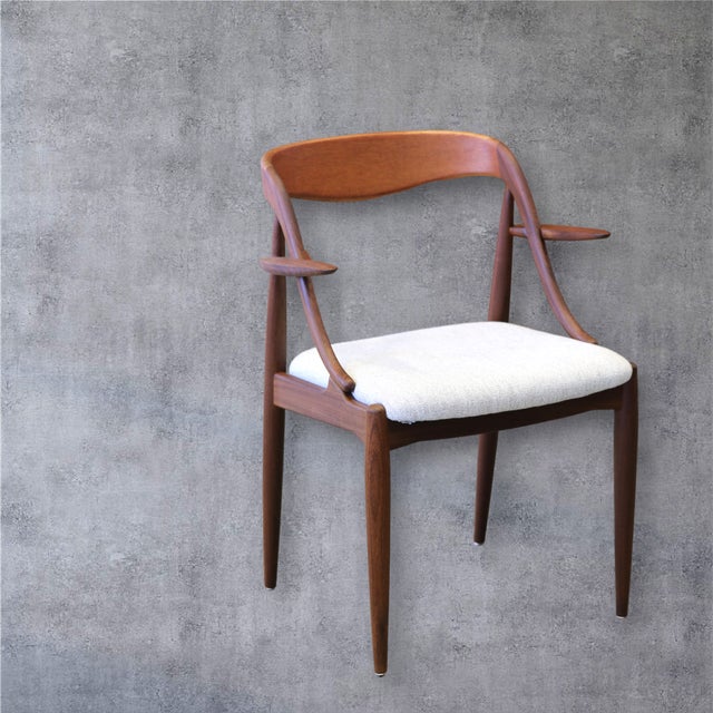 1970s Teak & Wool Model 16 Armchair by Johannes Andersen for Uldum Møbelfabrik, 1960s For Sale - Image 5 of 16
