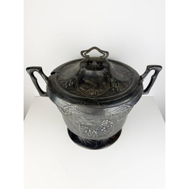 Beautiful and rare antique art nouveau / jugendstil lidded soup tureen, made by b&g imperial zinn in germany in the early...