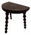 French Half-Moon Tripod Milking Stool, 1950s For Sale