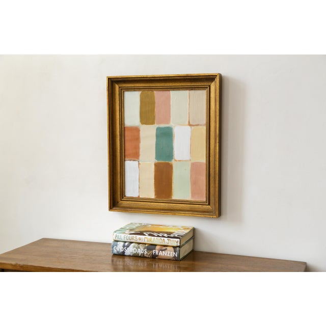 Original Framed Abstract Painting in Vintage Gold Frame For Sale - Image 4 of 17