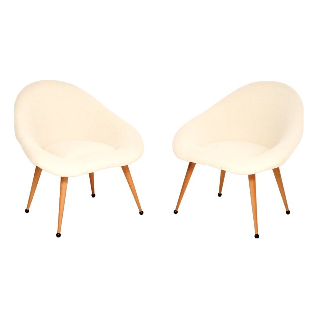 Vintage French Pod Armchairs, 1960s, Set of 2 For Sale