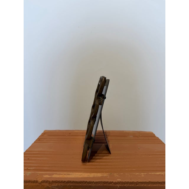 Metal Mid-Century Brazilian Modern Bronze Chainlink Picture Frame, 1960s For Sale - Image 7 of 11