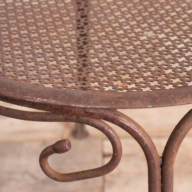 1920s Vintage French Iron Garden Chair, 1920s For Sale - Image 5 of 7
