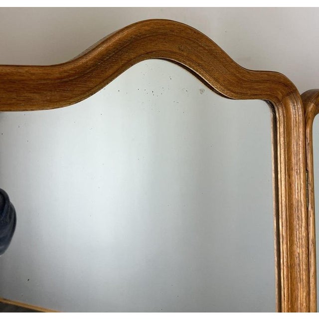 Vintage French Louis Style Oak Dressing Table with Mirror For Sale - Image 5 of 15