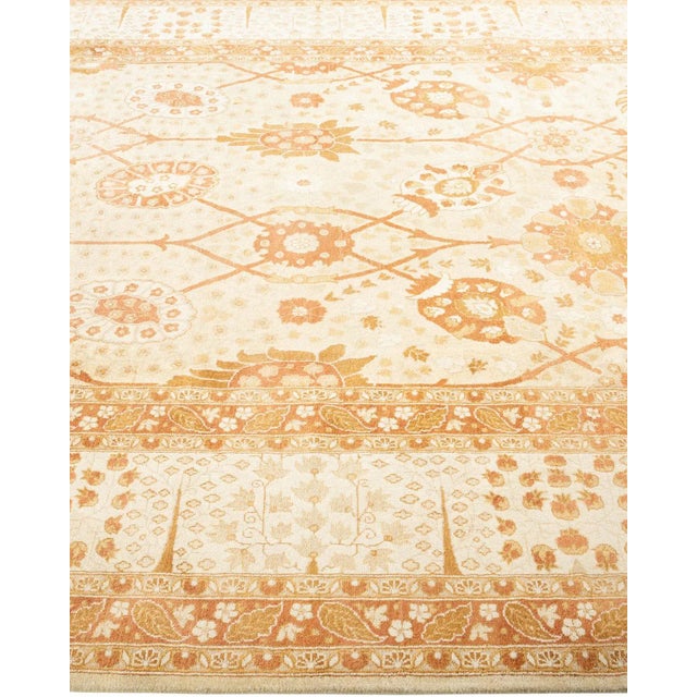 Solo Rugs Mogul, One-of-a-Kind Hand-Knotted Area Rug in Ivory, 6' 2" x 9' 3" For Sale - Image 4 of 8