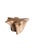 Brown Sculptural Solid Teak Wood Sofa Table With Natural Grain & Bleached Finish For Sale - Image 8 of 11