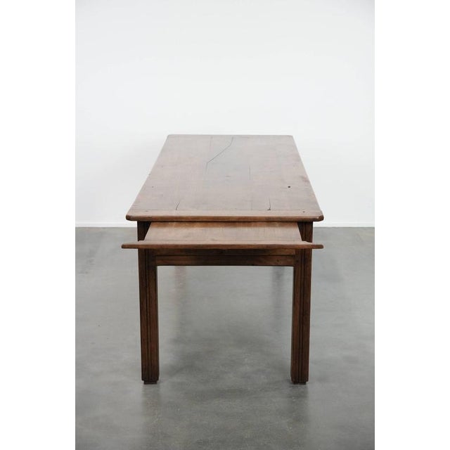 Wood French Farmhouse Dining Table with Two Drawers For Sale - Image 7 of 18