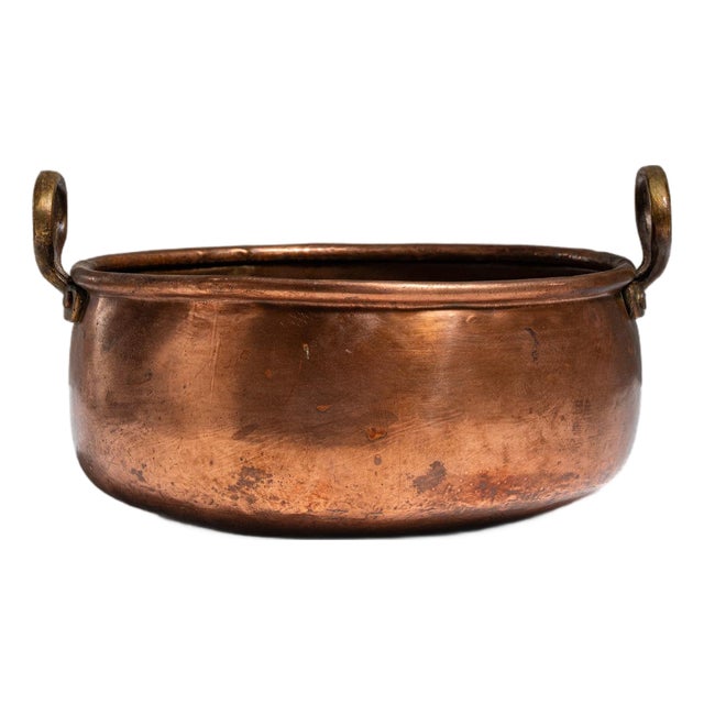19th Century Belgium Terra Cotta Copper Serving Piece For Sale