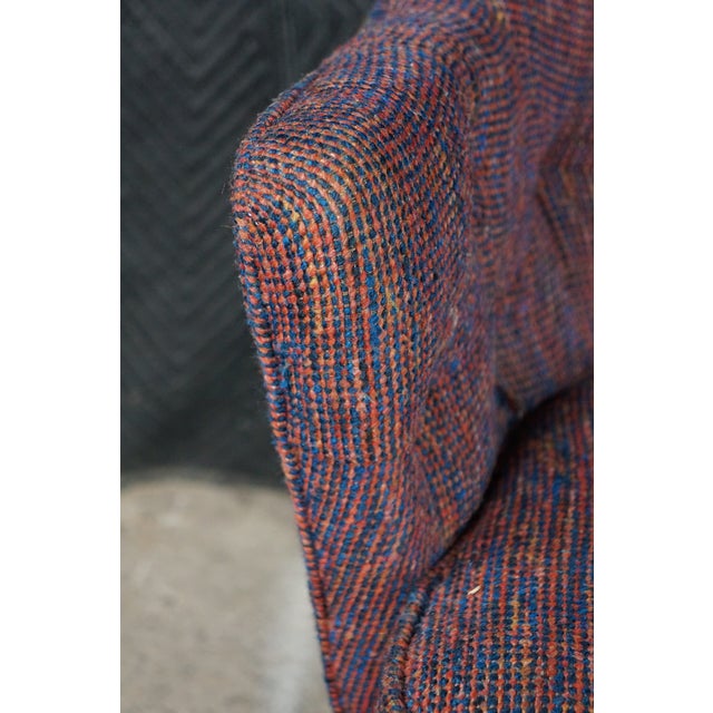Metal 6 Mid-Century Modern Patrician Furniture Tufted Tweed Office Swivel Chairs MCM For Sale - Image 7 of 18