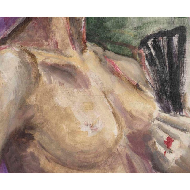 Evelyne Luez, Nude Andalusian Woman, Oil on Cardboard For Sale - Image 4 of 6