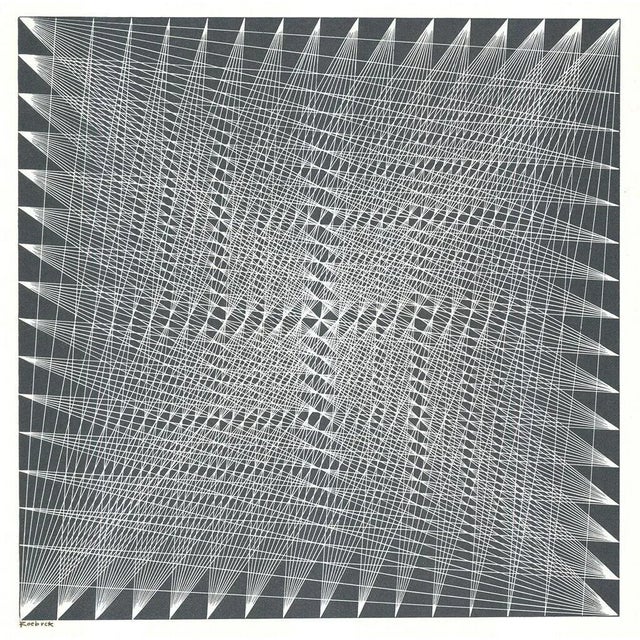 Lucile Keeler Roebuck Radius Diagonals Silkscreen, Signed 1971 For Sale In Palm Springs - Image 6 of 6