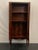 Napoleon III-style storage cabinet with cherry, walnut, and beech veneers, featuring gilded bronze accents. Gray-veined...