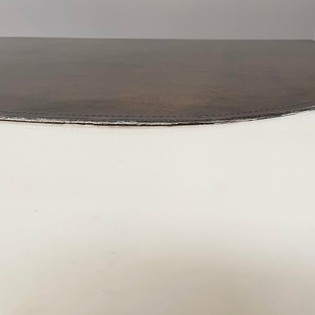 Black Italian Modern Wood, Steel and Leather Desk attributed by Fabio Lenci, 1970s For Sale - Image 8 of 18