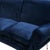 Textile Italian Curved Sofa in Navy Blue Cotton Velvet by Gigi Radice for Minotti, 1950s For Sale - Image 7 of 14