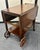 Mahogany tea cart/bar cart with fold down extensions and removable glass serving tray. Made by Ferguson Furniture. Unique,...
