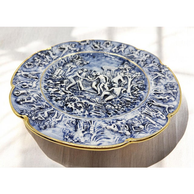 1950s Classic Decorative Plate from Capodimonte, 1950s For Sale - Image 5 of 9